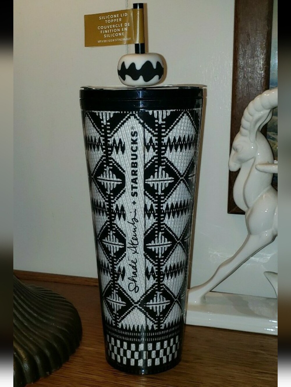 Limited Release 2025 Starbucks X Shade Akanbi Black & White Tumbler